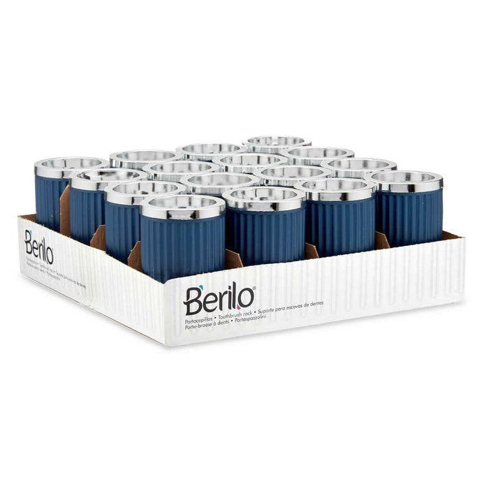 Glass Berilo Blue Plastic 7,5 x 11,5 x 7,5 cm (16 Units)