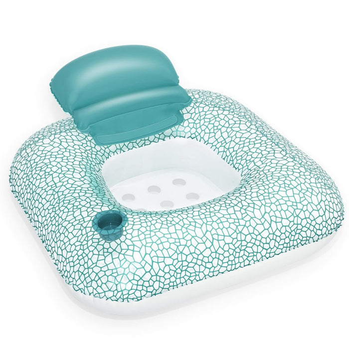 Bestway inflatable mattress with cushion, blue