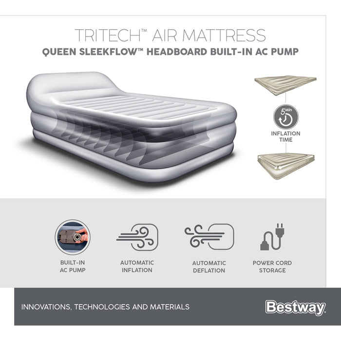 INFLATABLE MATTRESS 226X152X84CM WITH PUMP BESTWAY 67923