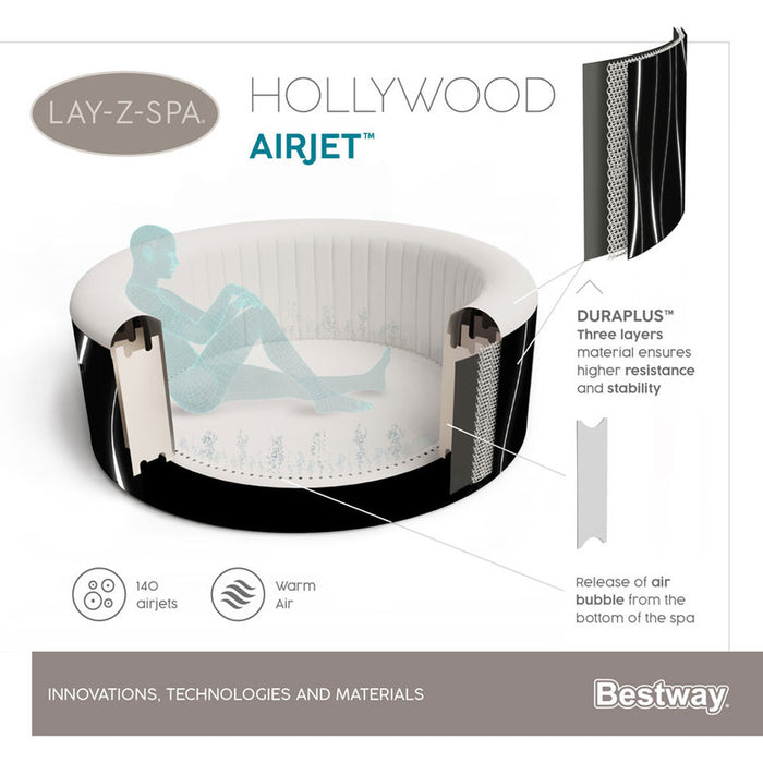 INFLATABLE JACUZZI F196X66CM BESTWAY HOLLYWOOD