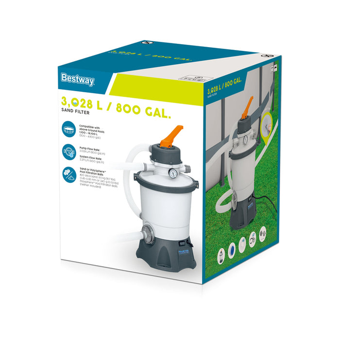 POOL FILTER PUMP 3028L/H WITH SAND OR POLYSPHERE BESTWAY 58515