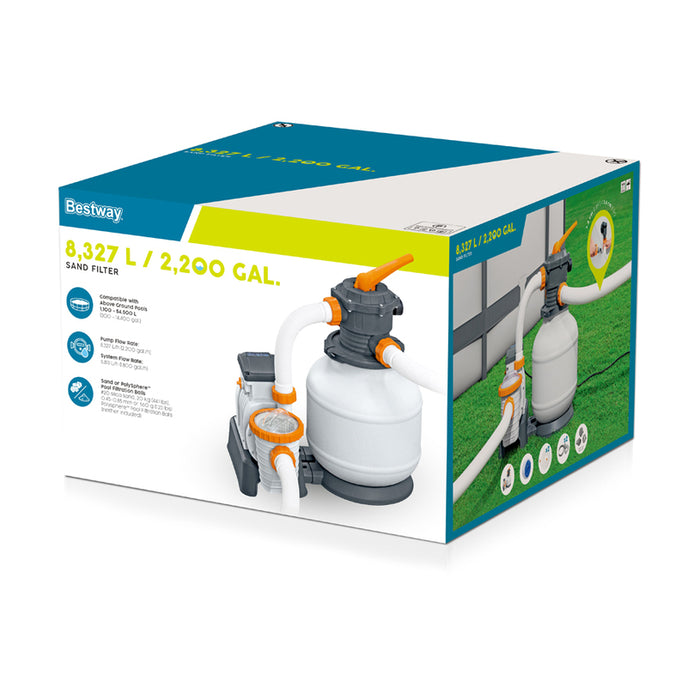POOL FILTER PUMP 8327L/H WITH SAND OR POLYSPHERE BESTWAY 58499