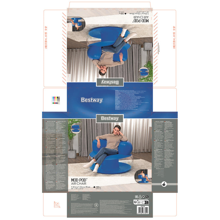 INFLATABLE CHAIR Ф112X70CM BESTWAY 75138