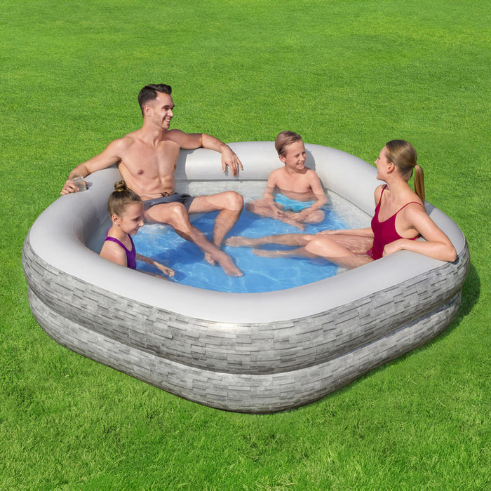 SWIMMING POOL 213X206X53 STONE POOL BESTWAY 54423