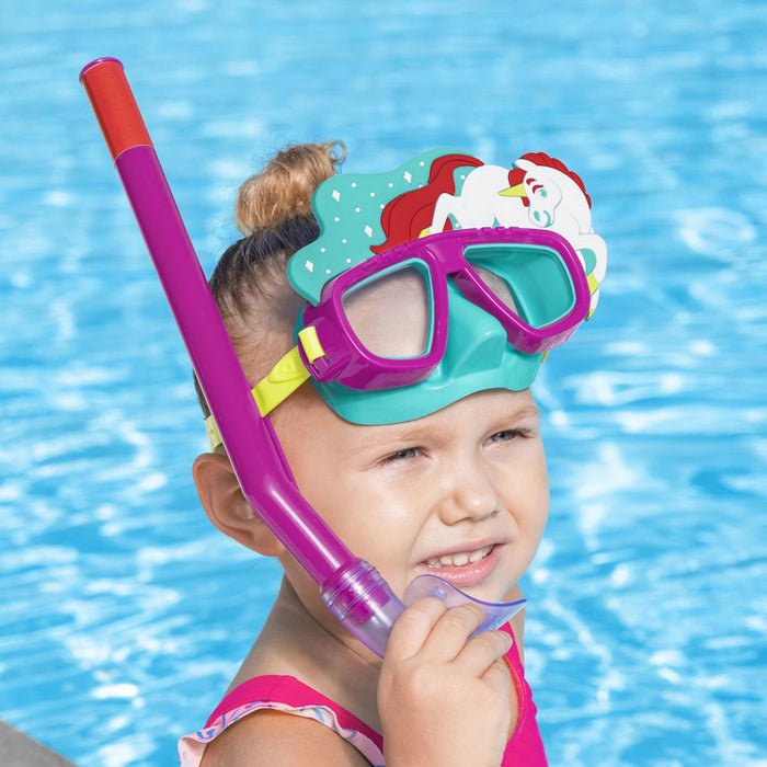 SWIMMING KIT SNORKEL AND GOGGLES AQUAPALS BESTWAY 24059