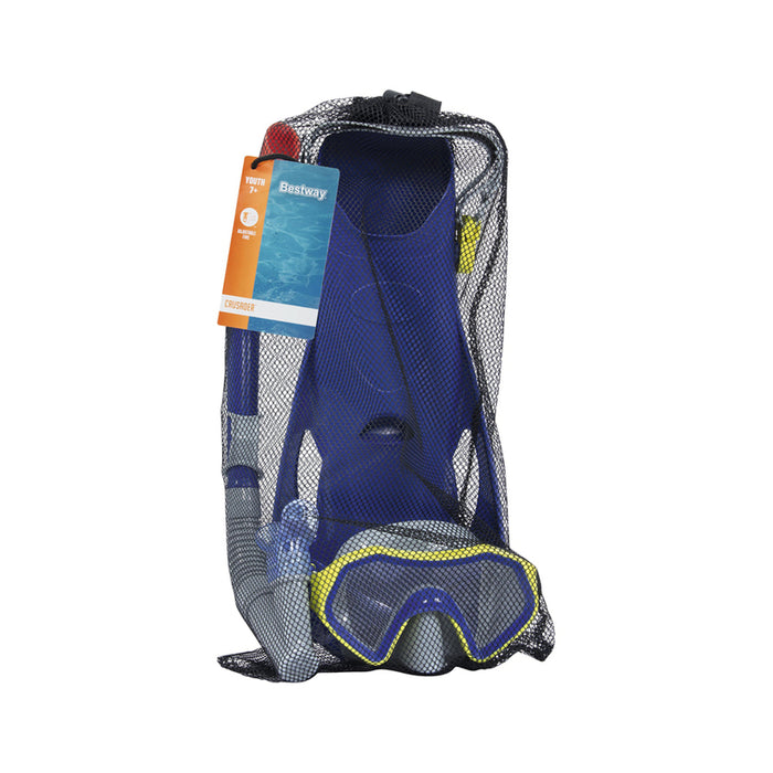 SWIMMING SET SNORKELLING GOGGLES AND FINS CRUSADER BESTWAY 25046
