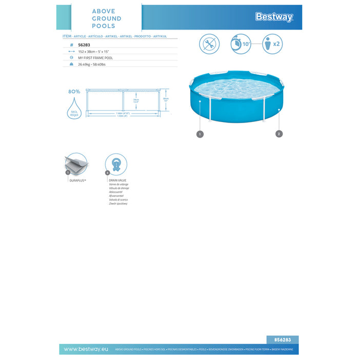 CHILDREN'S POOL F152X38CM BESTWAY 56283