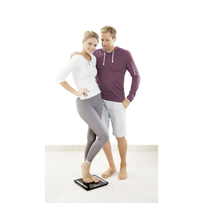Beurer BF 600 BT diagnostic bathroom scale in pure black Weight body fat body water muscle percentage bone mass AMR/BMR