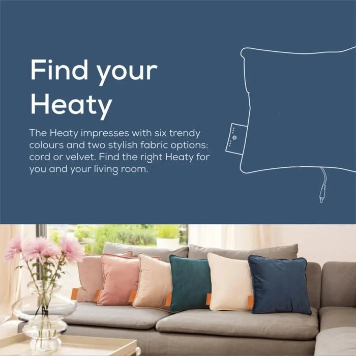 Beurer HK 77 Heaty obsidian-blue; lithium-ion battery; Soft velvet cushion cover machine-washable at 30°C; 3