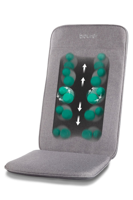 Beurer MG 202 Shiatsu seat cover, Extra-light & slim back cover; 4-head massage system; Modern design and high-quality material; LED light; One-button operation