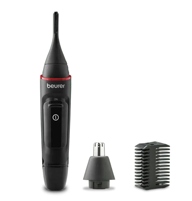 Beurer MN3X mini trimer; For trimming and shaping eyebrow, nose and ear hairs; 2 attachments and extra comb attachment 3/6 mm; Splash-proof (IPX4)
