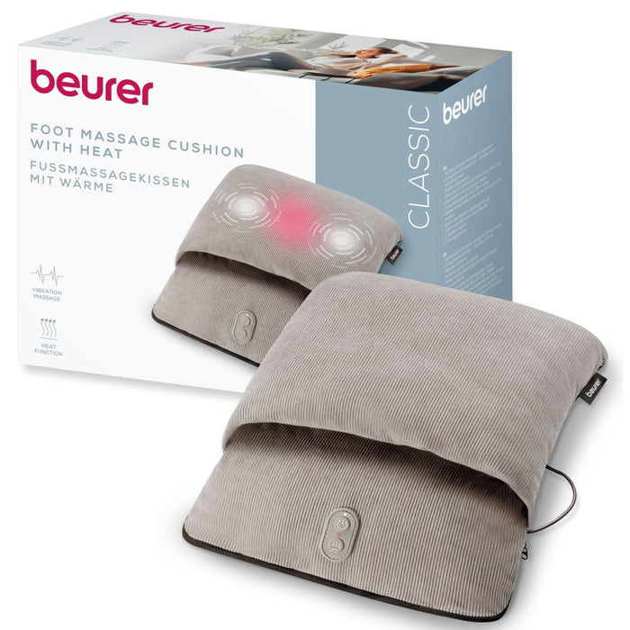 Beurer FM 28 Compact foot massager 2 in 1: Vibration massager and foot warmer; 3 programs; Operation via USB-C cable; up to size 43; auto switch-off after 20 min
