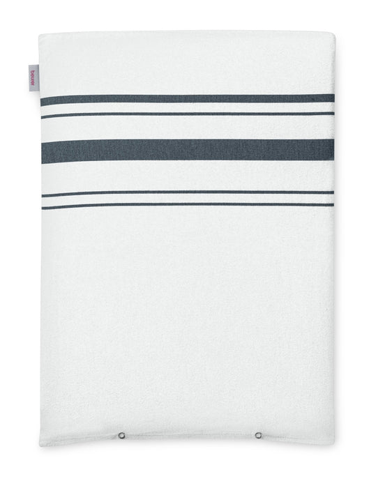 Beurer HK 26 Heat Pad; 3 Illuminated temperature settings; Auto switch-off after 90 min;Cotton cover washable on 40°; BSS;40(L)x30(W) cm; white-grey