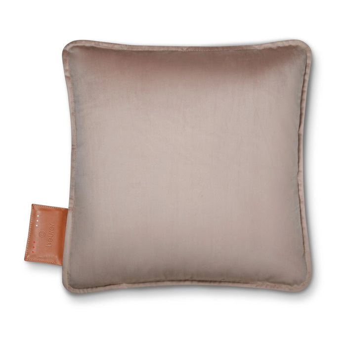 Beurer HK 77 Heaty smokey-taupe;lithium-ion battery; Soft velvet cushion cover machine-washable at 30°C; 3 temperature settings; Fast heating; BSS; 45(L)x45(W) cm