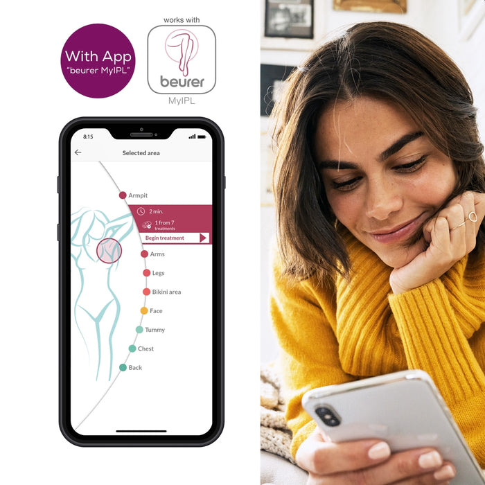 Beurer IPL 8800 Velvet Skin Pro Hair-remover, battery powered, Auto flash, 4.5 cm2, 1 attachment 2 cm2, 600 000 pulses, safe skin sensor, UV filter, 6 energy levels, black