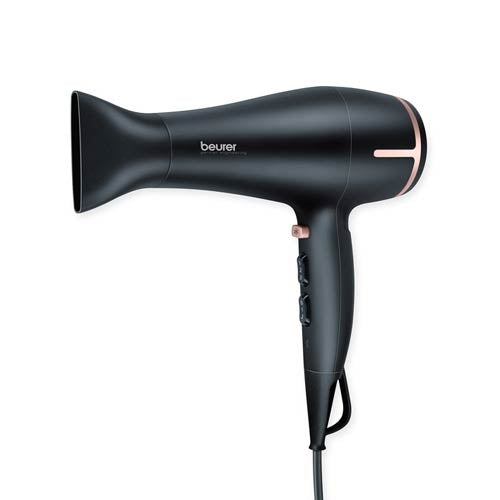 Beurer HC 25 Hair dryer, 1 600 W, ion function, folding handle, 2 heat settings, 2 blower settings, cold air, noozle, overheating protection 