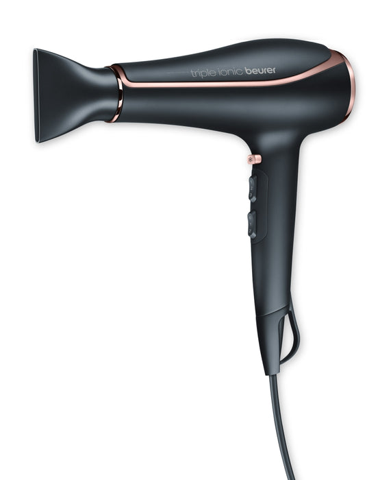 Beurer HC 80 Hair dryer, 2 200 W, triple ionic function, professional AC motor, 2 attachments, 3 heat settings,2 blower settings, cold air, overheating protection 