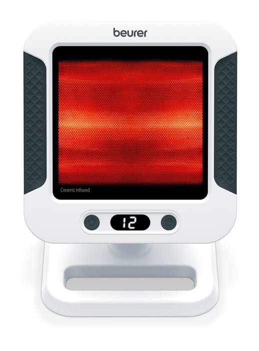 Beurer IL 60 infrared heat lamp, For colds and muscle tension,  SCHOTT NEXTREMA glass-ceramic cover lens, UV blocker, Adjustable shade from 0-40 degrees, 300W, electronic timer, Medical device