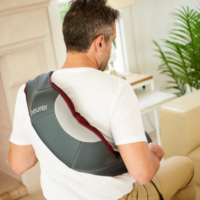 Beurer MG 151 3D Shiatsu massager;for shoulders, neck, back and legs; 3D massage heads; 8 rotating Shiatsu massage heads; Clockwise/anti-clockwise rotation; 3 levels; automatic switch-off; light and heat function
