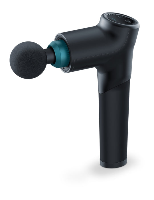 Beurer MG 185 deep tissue massager, 9 intensity levels & 3 massage programmes, 5 massage attachments, Lithium-ion battery up to 5.5h of use, storage case