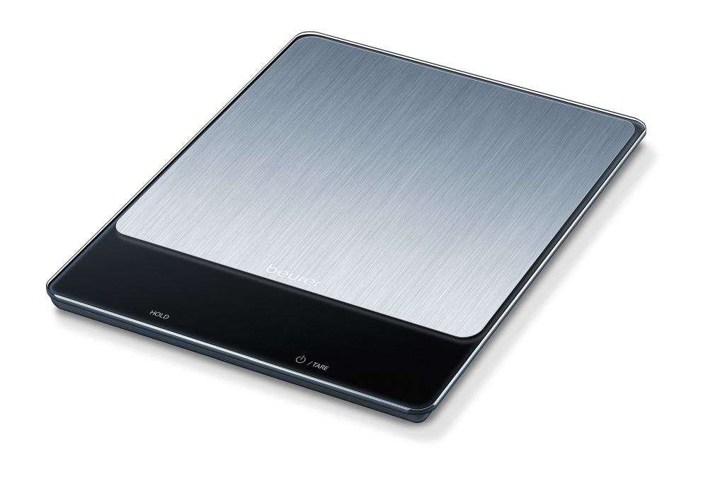 Beurer KS 34 XL kitchen scale; Stainless steel weighing surface; Magic LED; 15 kg / 1 g