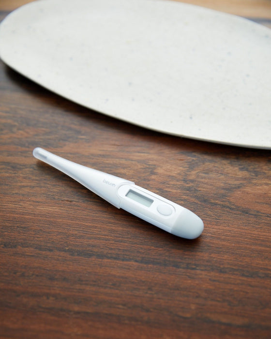 Beurer FT 09/1 clinical thermometer, Contact-measurement technology, Display in °C, Protective cap; Waterproof, white