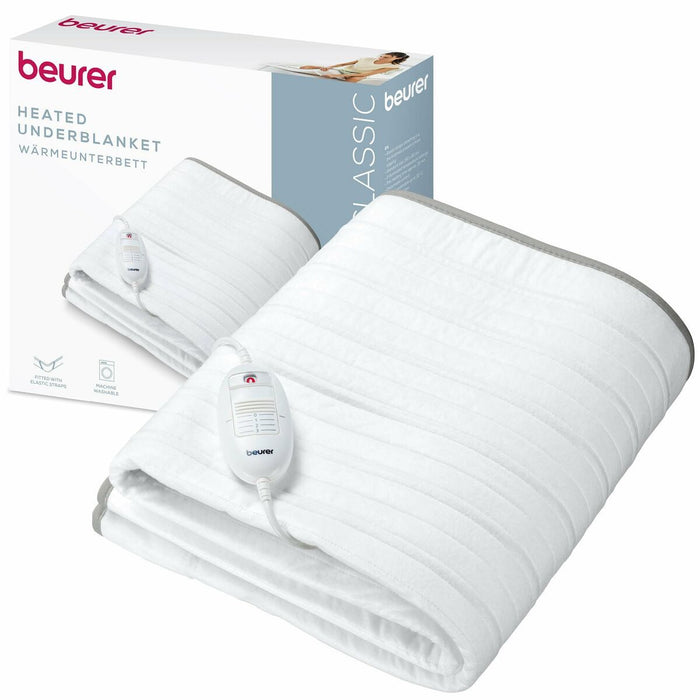 Beurer TS 17 Heated Underblanket ; Attachemnt to the mattress; Breathable; 3 temperature settings;washable on 30°;150(L)x80(W) cm