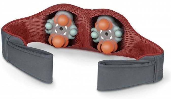 Beurer MG 151 3D Shiatsu massager;for shoulders, neck, back and legs; 3D massage heads; 8 rotating Shiatsu massage heads; Clockwise/anti-clockwise rotation; 3 levels; automatic switch-off; light and heat function
