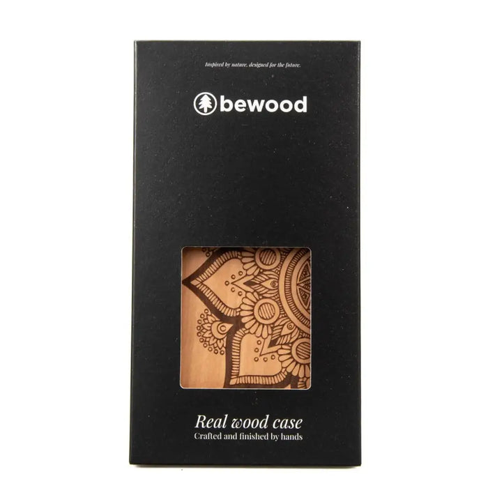 Bewood Mandala Apple Tree Wooden Case for iPhone 14 Plus - Light Brown - Cell phone cases and covers<<<HurtelXML