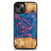 Bewood Unique Vegas wood and resin case for iPhone 14 - pink and blue - Cell phone cases and covers<<<HurtelXML