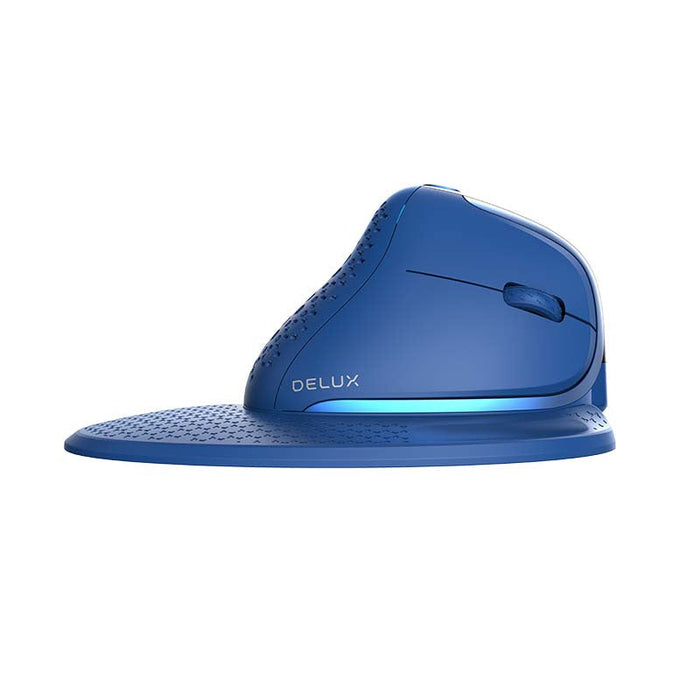 Bezprzewodowa mysz pionowa Delux M618XSD BT + 2.4G RGB (niebieska) - Vertical mice<<<Mice<<<Gaming<<<InnproXML