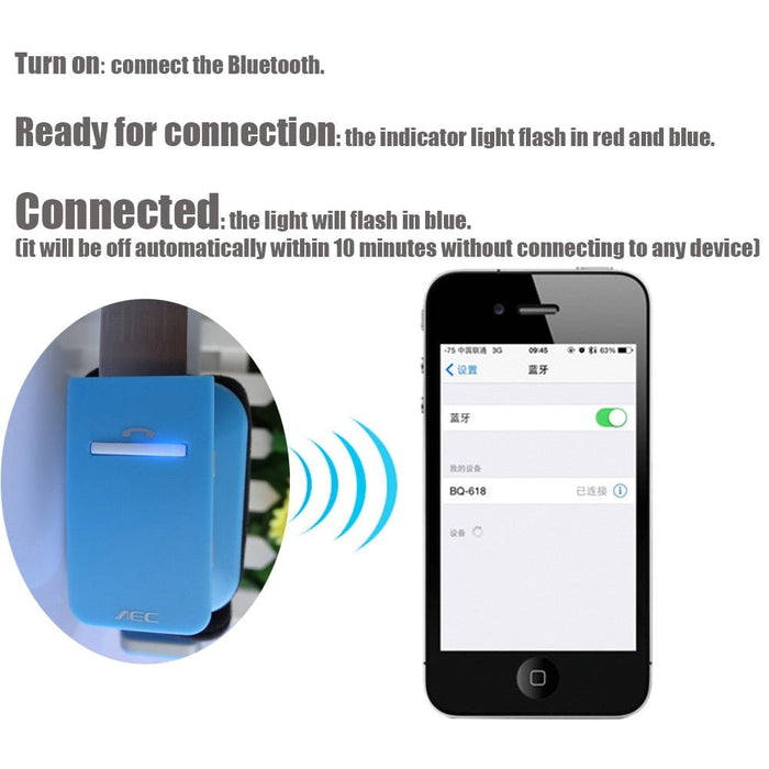 Bluetooth RH16 Wireless Headset with Microphone and Control