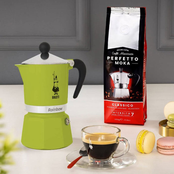 COFFEE MAKER RAINBOW VERDE 3 CUPS GREEN BIALETTI