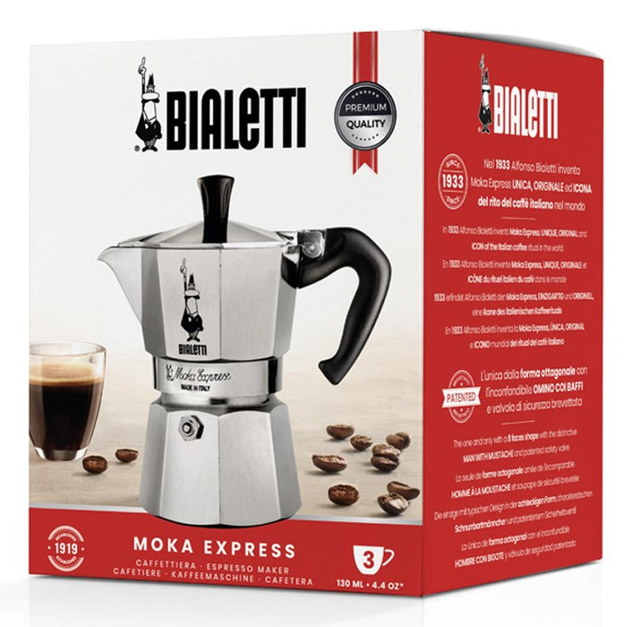 Bialetti Moka Express Moka pot 0.2 L Aluminium, Black