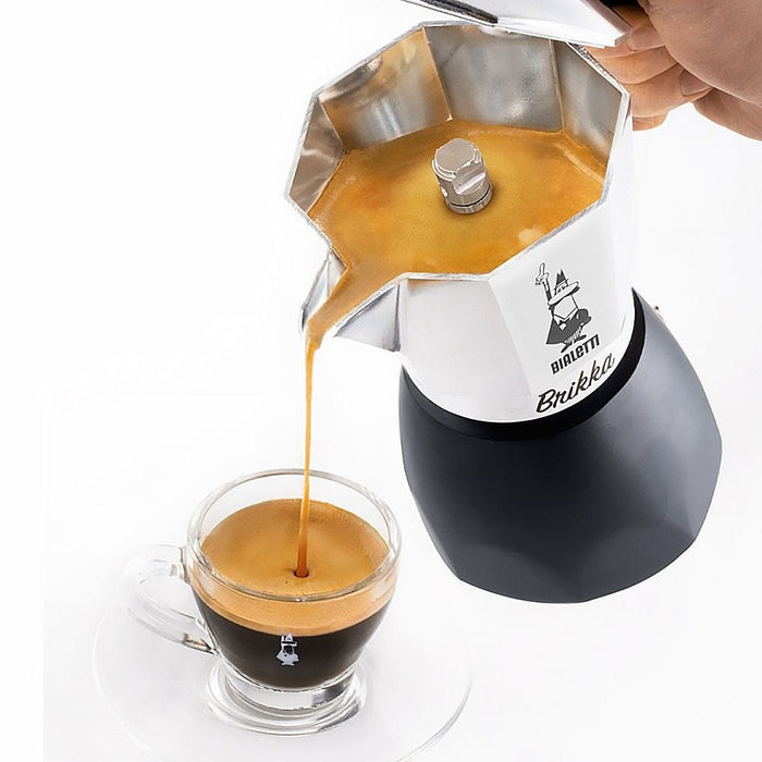 Bialetti Brikka Moka pot 0.1 L Black, Stainless steel