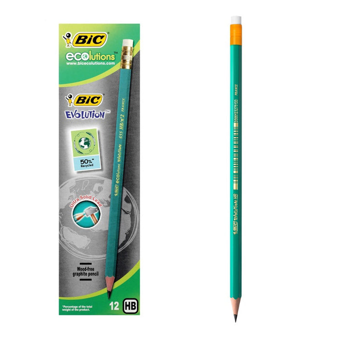 PENCIL WITH ERASER 12 BIC