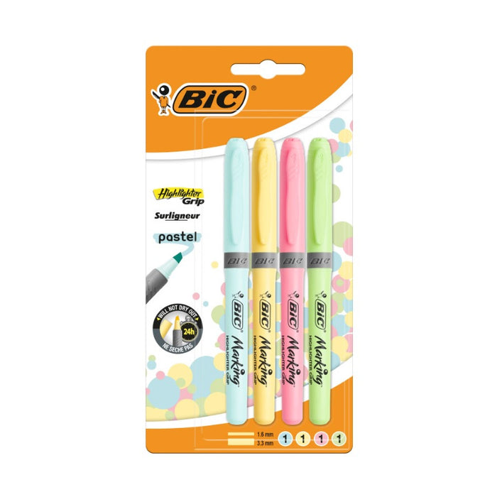 PERMANENT MARKER SET 4 PCS. COLOR BIC