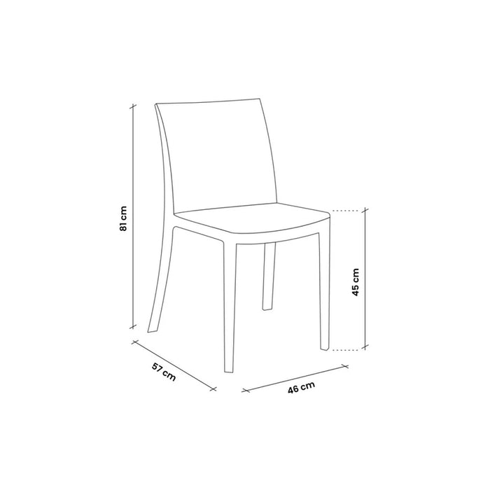 GARDEN CHAIR 46X57X81CM BRICK RED BICA NINFA