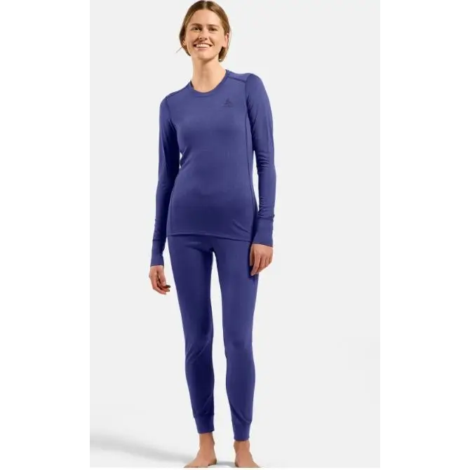 Bielizna termoaktywna z długim rękawem Odlo BL TOP crew neck l/s MERINO 200 roz. S Niebieska - Thermoactive