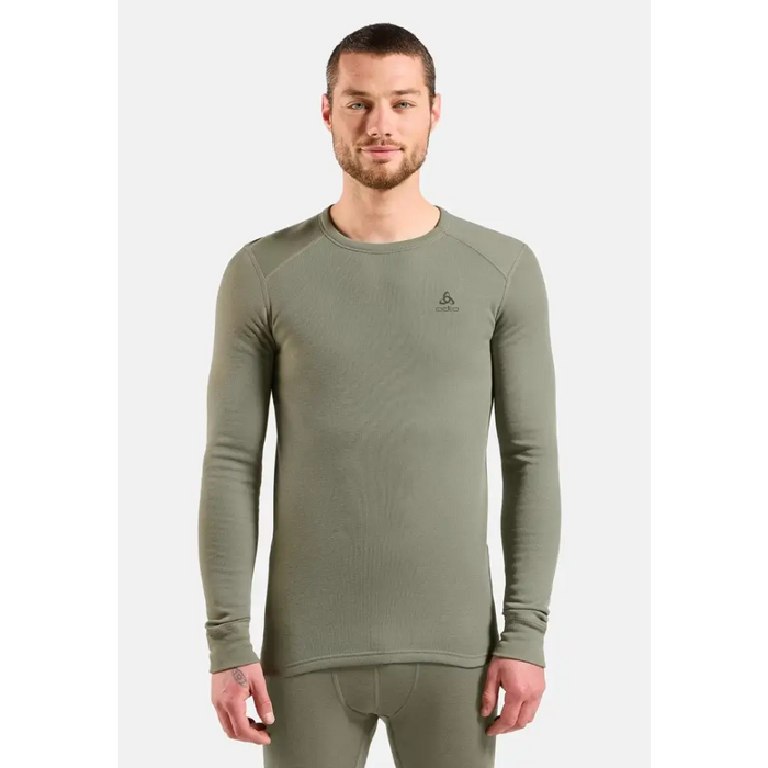 Bielizna termoaktywna z długim rękawem Odlo BL TOP crew neck l/s ACTIVE WARM roz. L Szara - Thermoactive