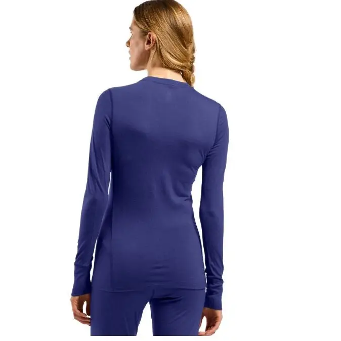 Bielizna termoaktywna z długim rękawem Odlo BL TOP crew neck l/s MERINO 200 roz. S Niebieska - Thermoactive