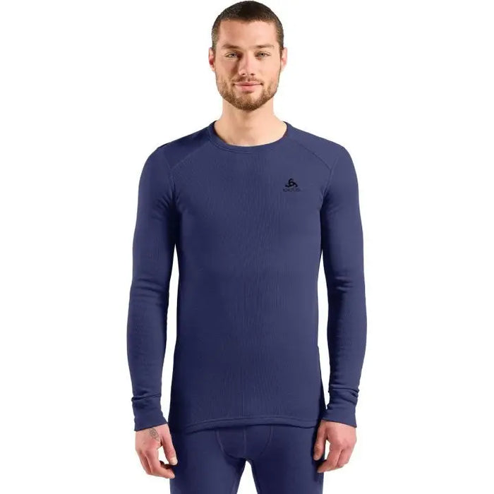 Bielizna termoaktywna z długim rękawem Odlo BL TOP crew neck l/s MERINO 260 roz. L Niebieska - Thermoactive