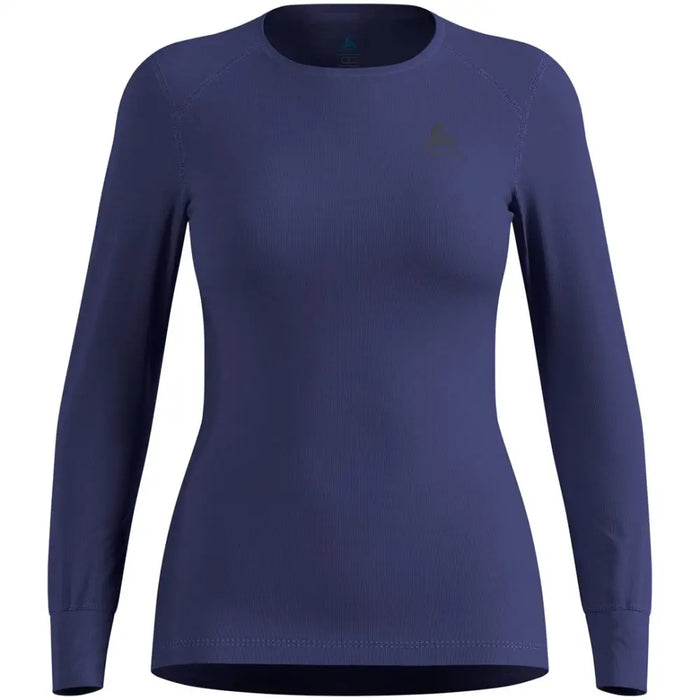 Bielizna termoaktywna z długim rękawem Odlo BL TOP crew neck s/s ACTIVE WARM roz. M Niebieska - Thermoactive