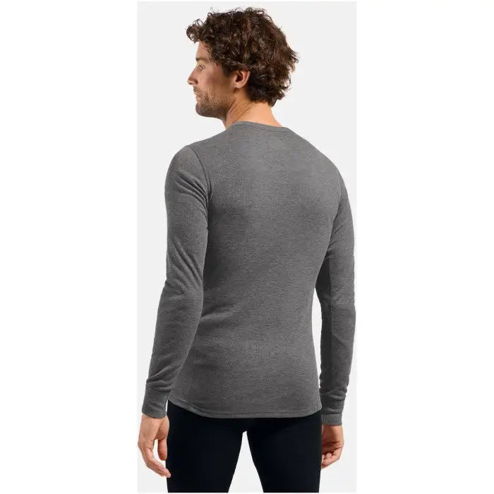 Bielizna termoaktywna z długim rękawem Odlo BL TOP crew neck s/s ACTIVE WARM roz. S Ciemnoszary - Thermoactive
