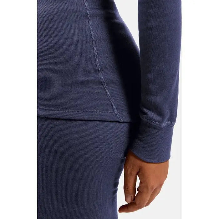 Bielizna termoaktywna z długim rękawem Odlo BL TOP turtle neck l/s ACTIVE WARM roz. M Niebieska - Thermoactive