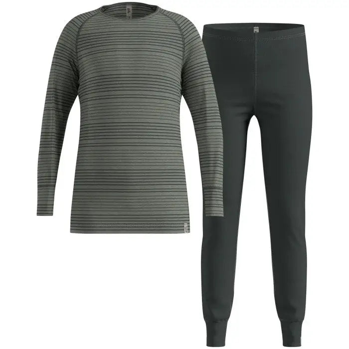 Bielizna termoaktywna - zestaw Odlo Set long ACTIVE WARM SET roz. 92cm Niebiesko-szara - Thermoactive
