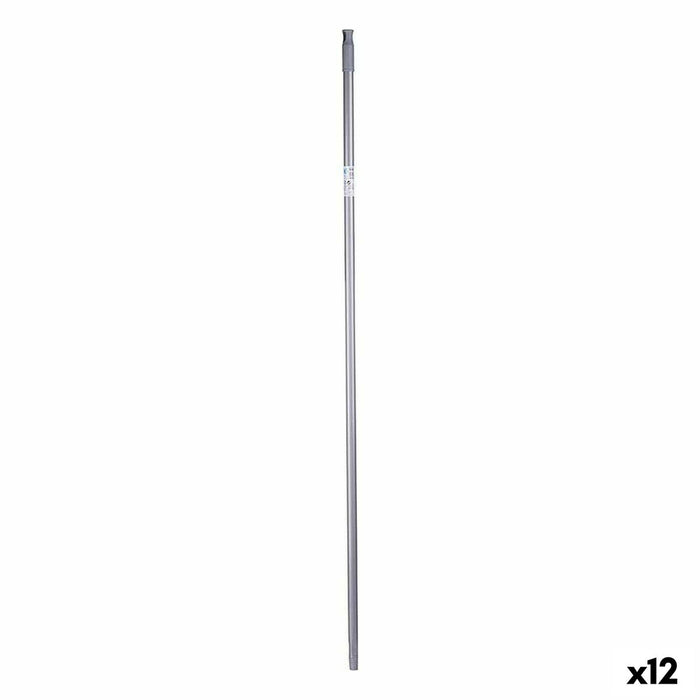 Broom handle Grey Metal 2,3 x 130 x 2,3 cm (12 Units)