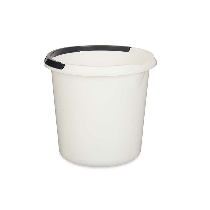 Bucket with Handle White Anthracite 10 L 30 x 28,5 x 30 cm (18 Units)