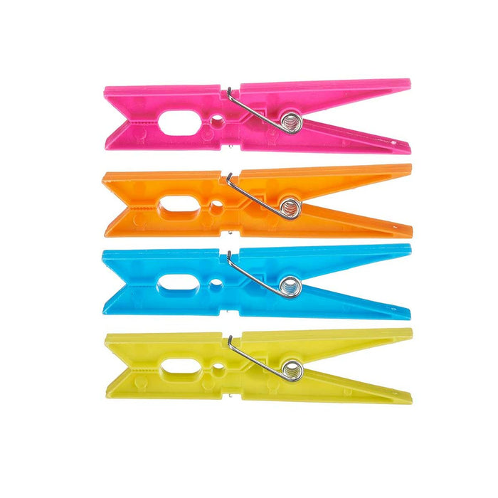 Clothes Pegs Multicolour Plastic 15 x 29 x 4,5 cm 1,2 x 9,5 x 9,5 cm Set 24 Pieces (24 Units)