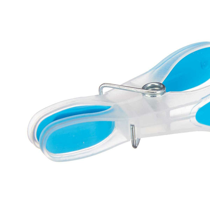 Clothes Pegs Multicolour Metal Silicone Plastic 8,3 x 3,5 cm (12 Units)